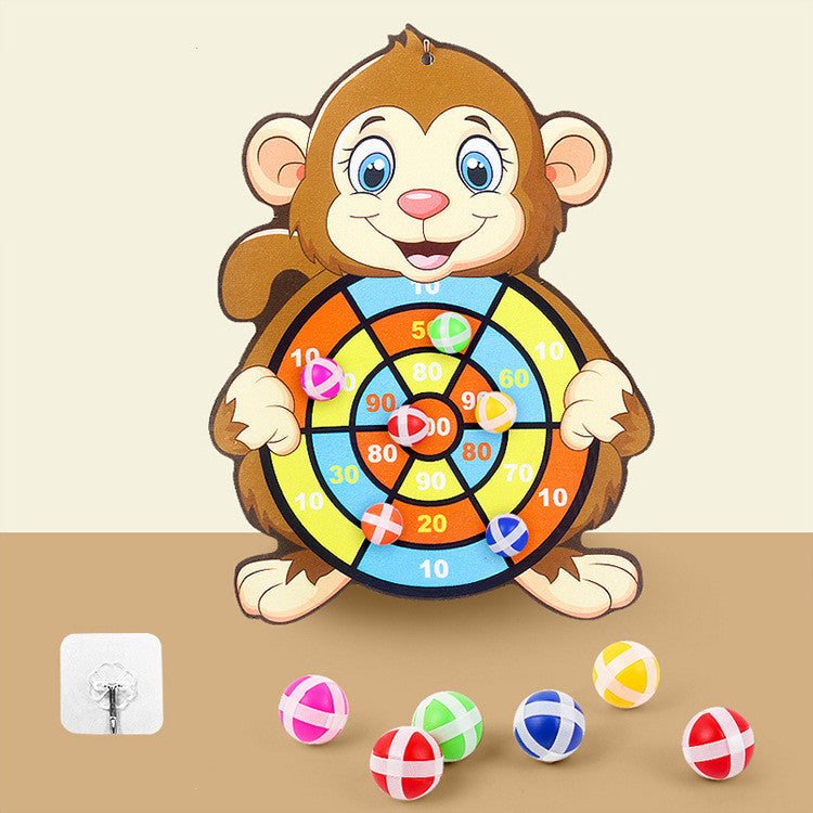 Spot Wholesale Children's Sticky Ball Dart Board Cartoon Fun Dart Board Plus Velvet A Variety Of Creative Cartoon Kids DealSniper.net C2