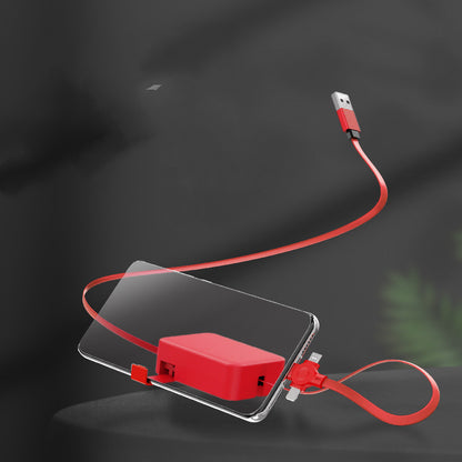 4 In 1 Retractable USB Cable Creative Macaron Type C Micro Cable Gadgets Gym From House Red
