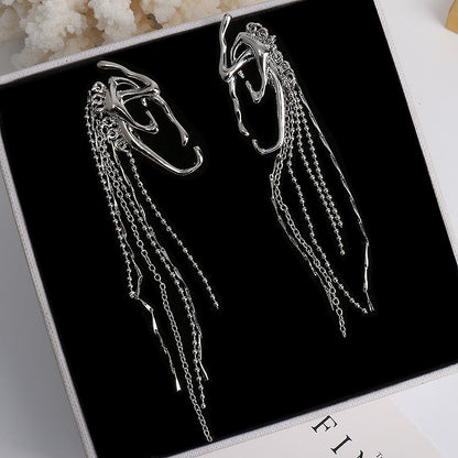 Cloud Irregular Stud Earrings Silver Needle Earrings Earrings Jewelry dealsniper-net