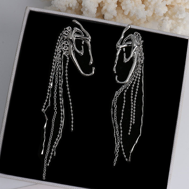 Cloud Irregular Stud Earrings Silver Needle Earrings Earrings Jewelry dealsniper-net