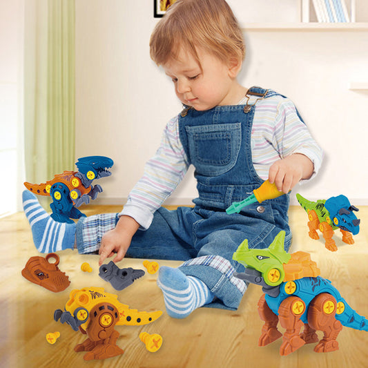 DIY Disassembly Assembly Dinosaur Toy Set Screw Nut Combination Assembling Dinosaur Model