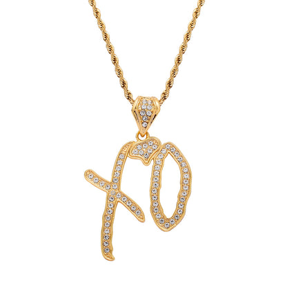 Hip Hop Necklace Letter Pendant Jewelry Jewelry dealsniper-net Gold