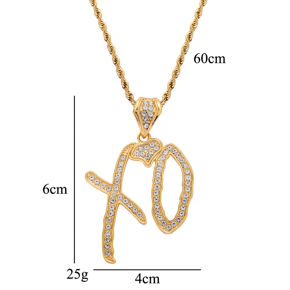 Hip Hop Necklace Letter Pendant Jewelry Jewelry dealsniper-net