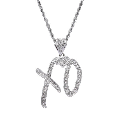 Hip Hop Necklace Letter Pendant Jewelry Jewelry dealsniper-net Silver