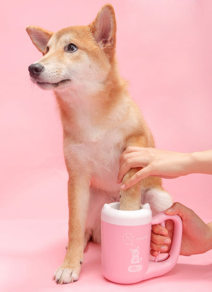 Pet Cat Dog Foot Clean Cup Cleaning Tool Silicone Pets Gym From House