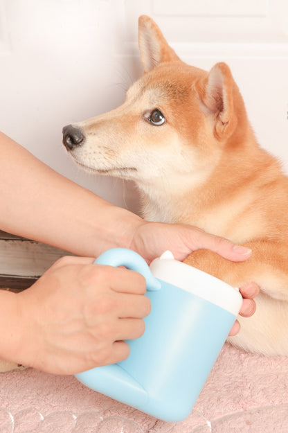 Pet Cat Dog Foot Clean Cup Cleaning Tool Silicone Pets Gym From House