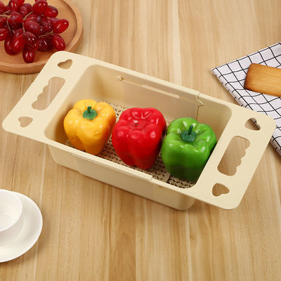 Retractable Creative Kitchen Sink Drain Rack Kitchen DealSniper.net Beige