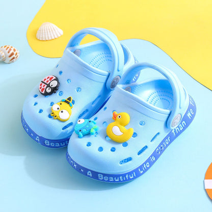 Kids Slippers for Boys Girls Cartoon Shoes Summer Toddler Kids dealsniper-net Sky Blue 18