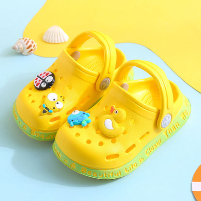 Kids Slippers for Boys Girls Cartoon Shoes Summer Toddler Kids dealsniper-net Yellow 18