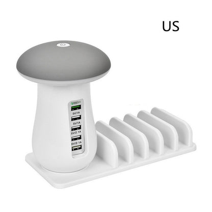 2 In 1 Multifunction Mushroom Lamp LED Lamp Holder Electronics DealSniper.net White US