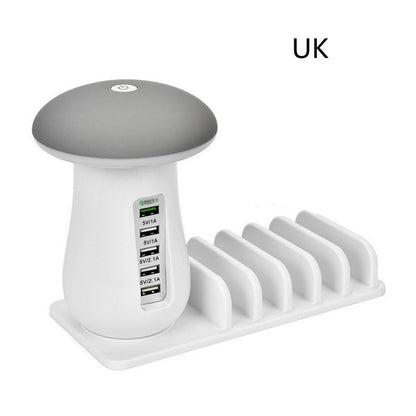2 In 1 Multifunction Mushroom Lamp LED Lamp Holder Electronics DealSniper.net White UK