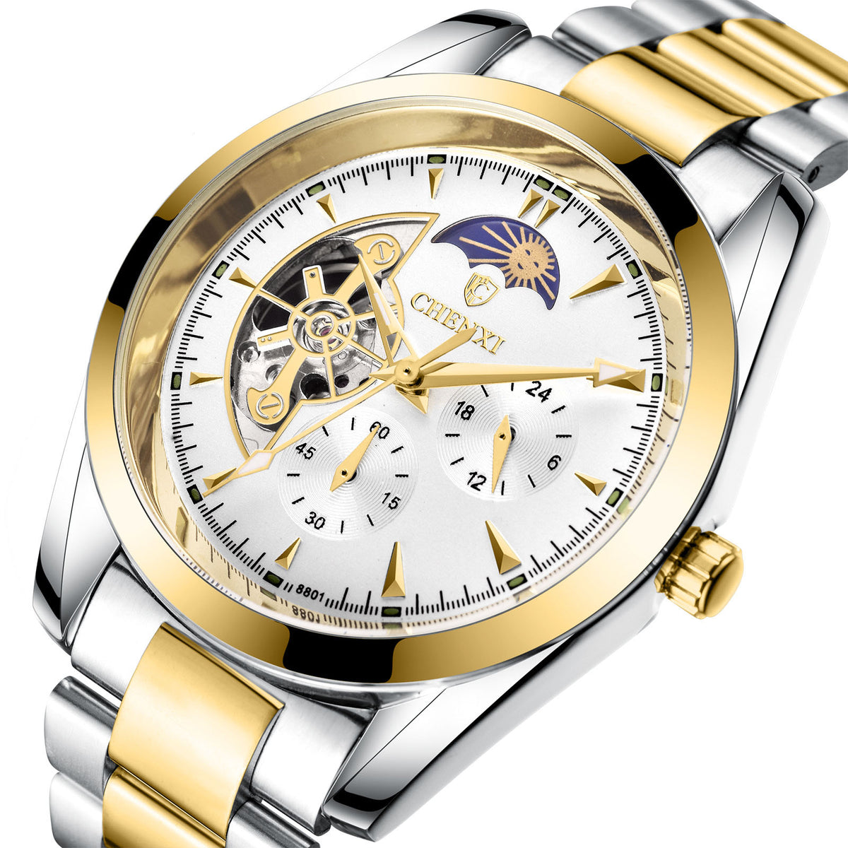 Men's Business Mechanical Watches Jewelry DealSniper.net White