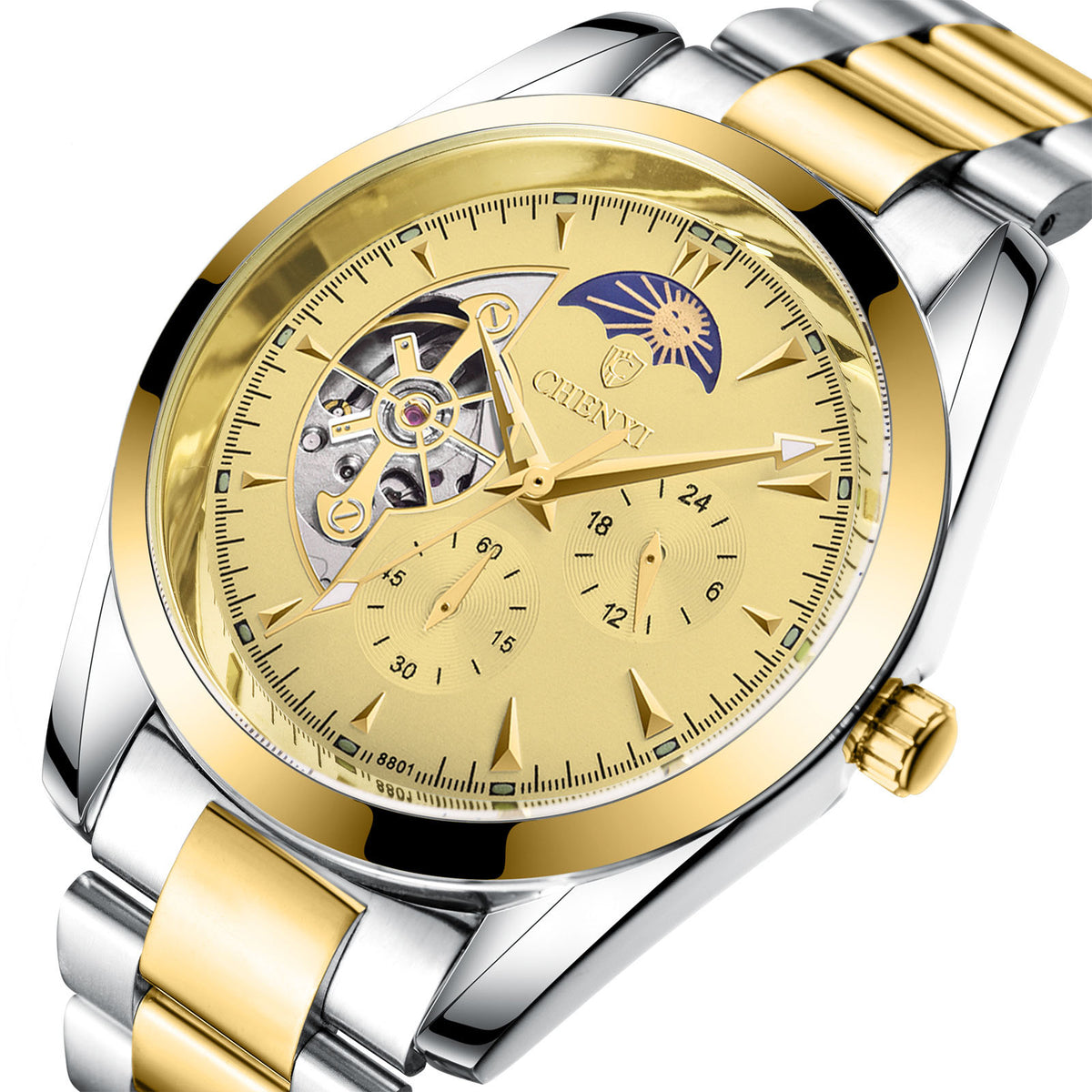 Men's Business Mechanical Watches Jewelry DealSniper.net Golden