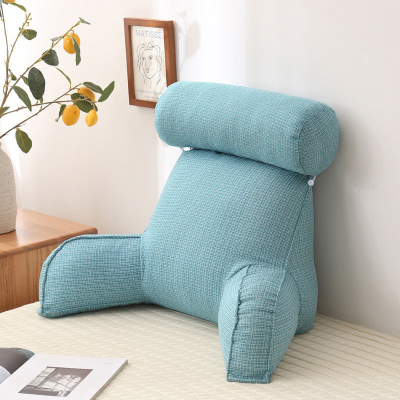 Large Backrest With Arm Neck Pillow Home dealsniper-net Sky Blue Individual round pillow