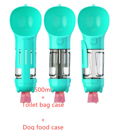 Pet Water Bottle Feeder Bowl Garbage Bag Storage Pets Gym From House Blue 500ml Set