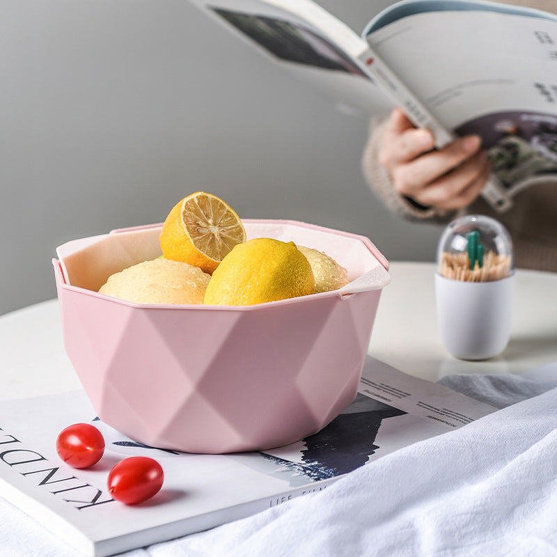 Double-Layer Vegetable Sink Plastic Drain Basket Kitchen DealSniper.net