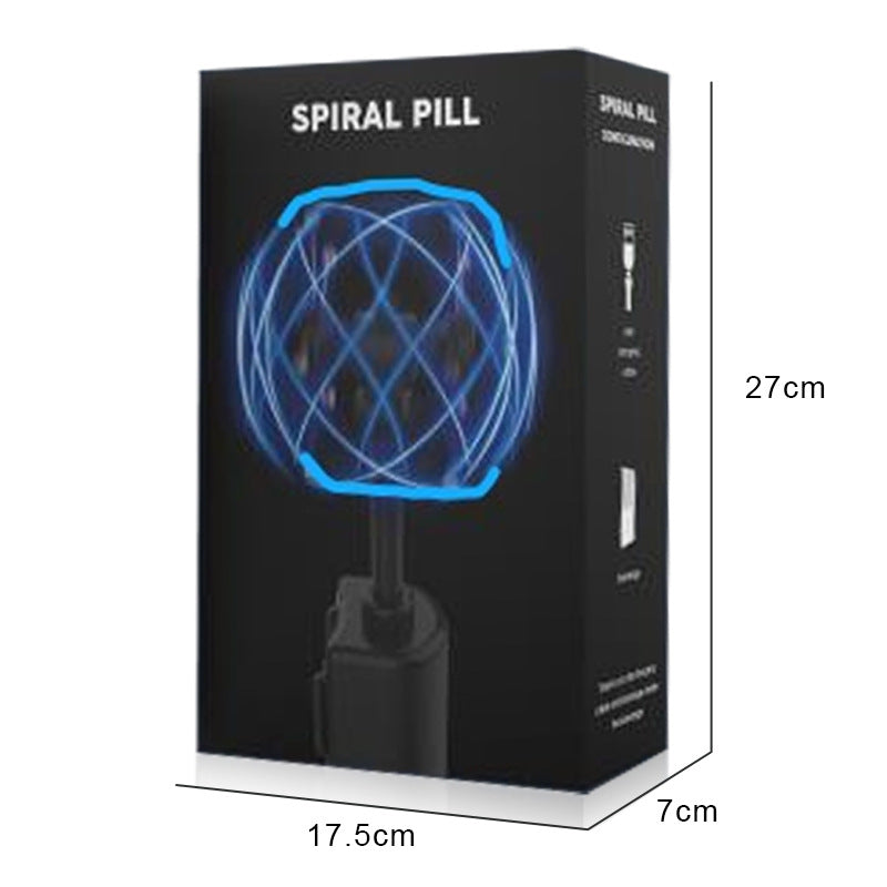 LED Light Balls Toy Luminous Rotating Floating Toy Spiral Kids Gym From House