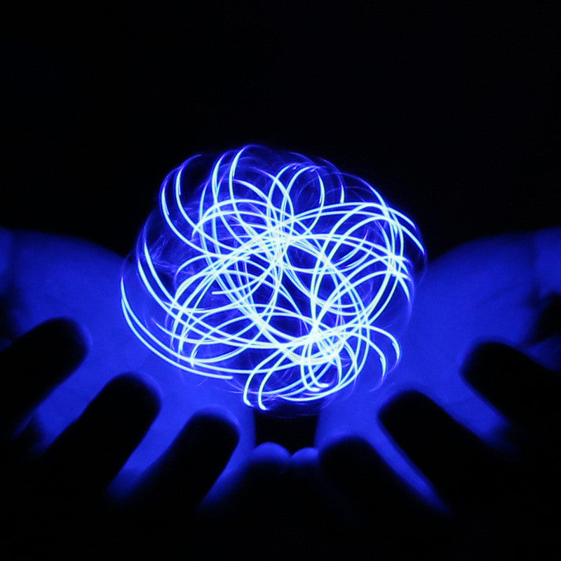 LED Light Balls Toy Luminous Rotating Floating Toy Spiral Kids Gym From House