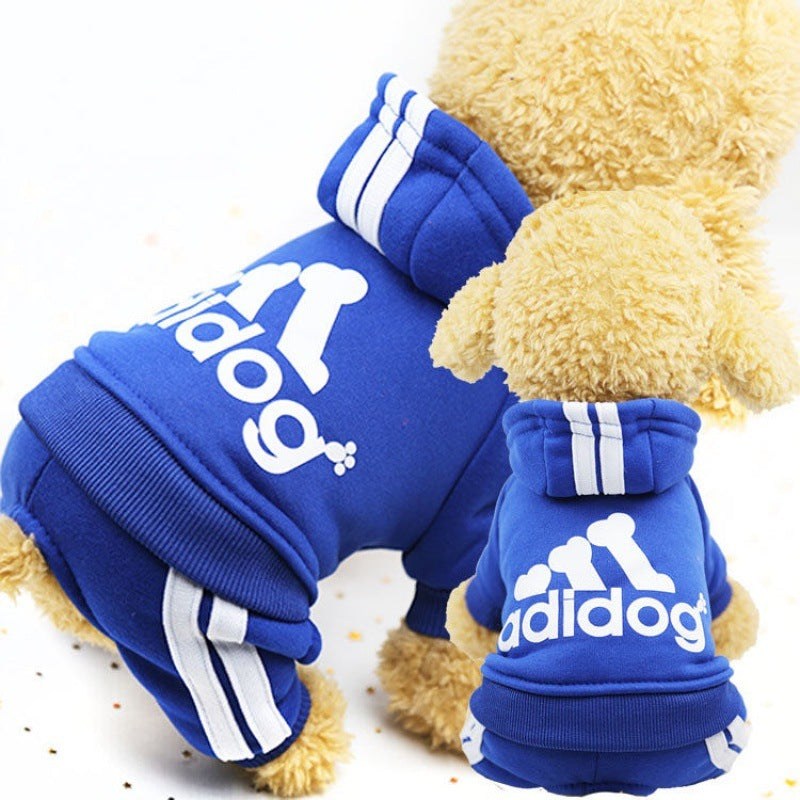 Autumn And Winter New Four-Legged Dog Clothes Pets dealsniper-net Blue 2XL