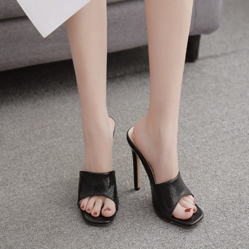 High Heels Plus Size Fashion Sandals And Slippers Women Women dealsniper-net Black 35