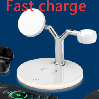 3 In 1 Magnetic Wireless Charger 15W Fast Charging Station Electronics DealSniper.net White fast charge