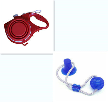 Pet Supplies With Water Bottle, Cup, Pet Rope Pets Gym From House Red set