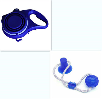 Pet Supplies With Water Bottle, Cup, Pet Rope Pets Gym From House Blue set