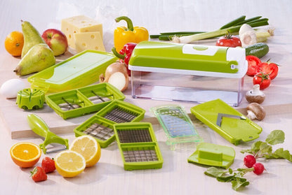 12pcs Multifunctional Vegetable Chopper Handle Food Grate Kitchen dealsniper-net