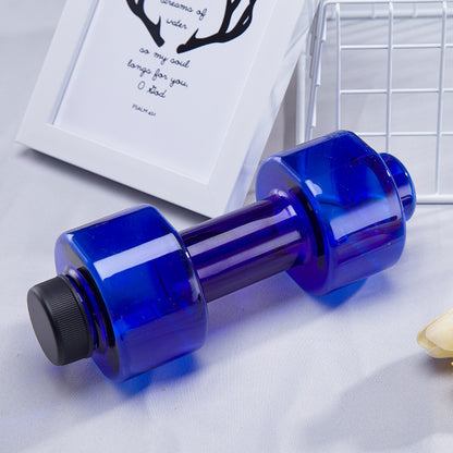 Dumbbell Water Bottle Fitness Creative Portable Space Cup Sports Gym From House Blue