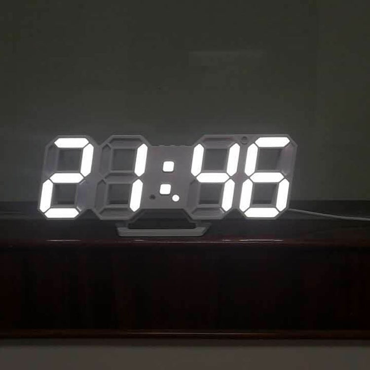 Korean Version Of Electronic Wall Clock Wall Three-dimensional Gadgets Gym From House A White