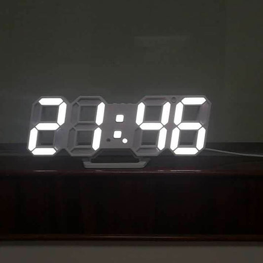 Korean Version Of Electronic Wall Clock Wall Three-dimensional Gadgets Gym From House A White