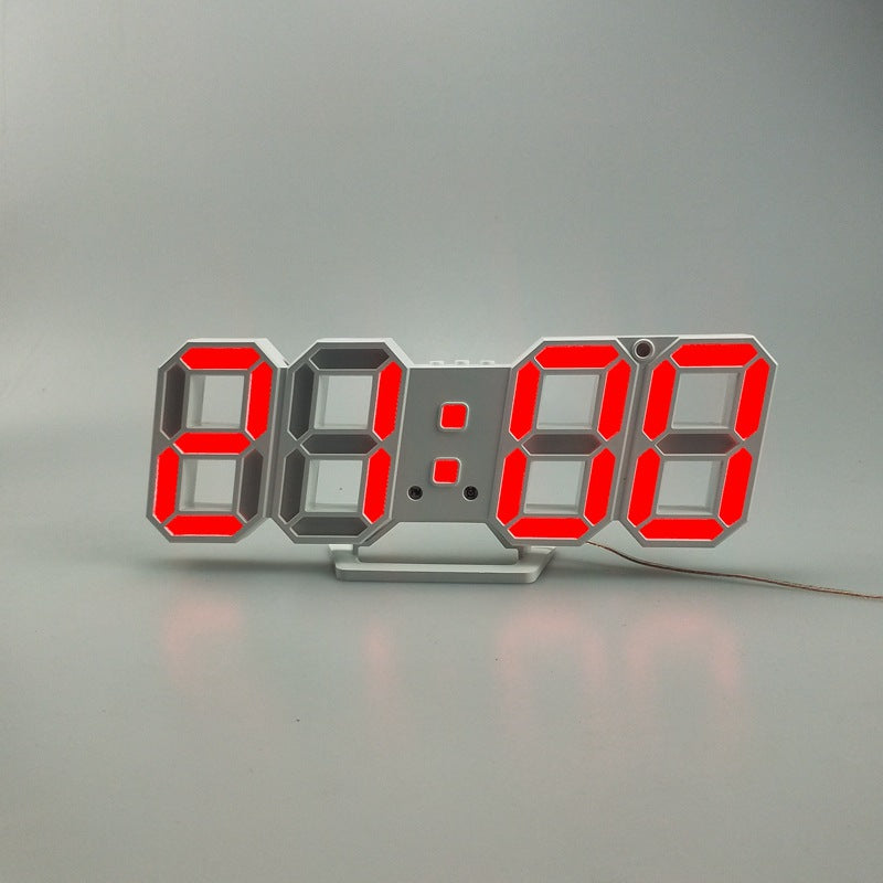 Korean Version Of Electronic Wall Clock Wall Three-dimensional Gadgets Gym From House A Red