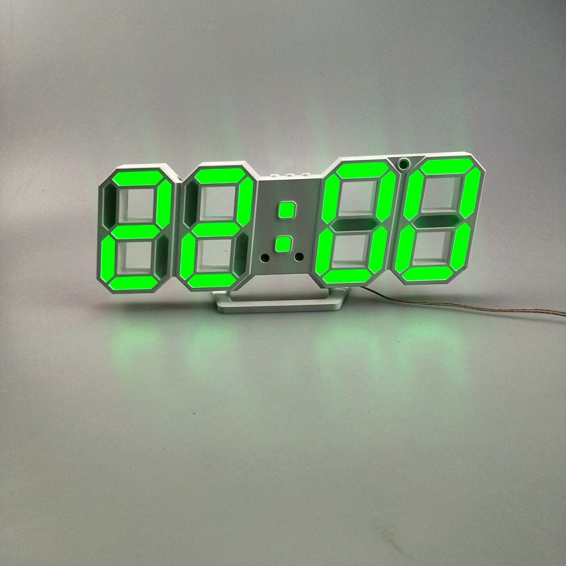 Korean Version Of Electronic Wall Clock Wall Three-dimensional Gadgets Gym From House A Green