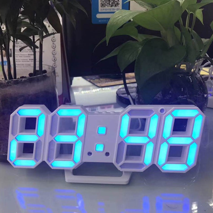 Korean Version Of Electronic Wall Clock Wall Three-dimensional Gadgets Gym From House A Blue