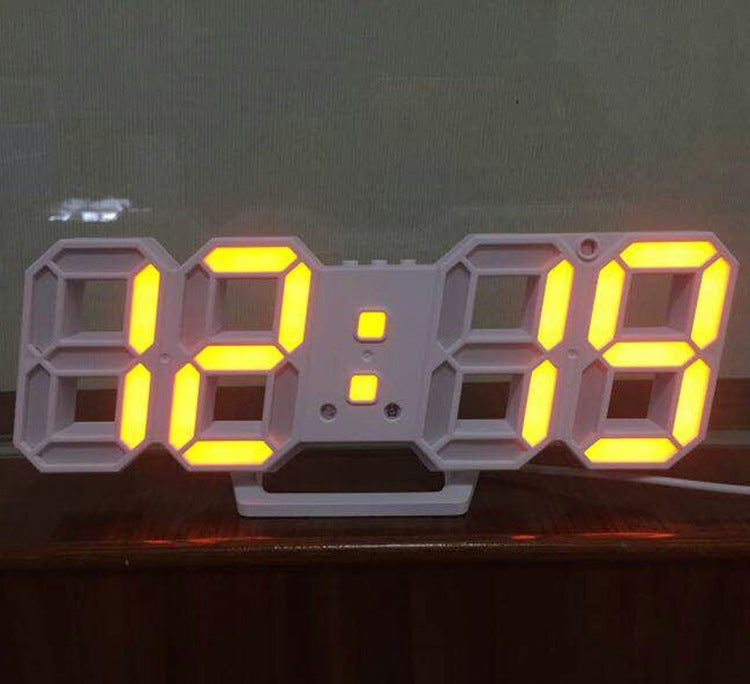 Korean Version Of Electronic Wall Clock Wall Three-dimensional Gadgets Gym From House A Yellow