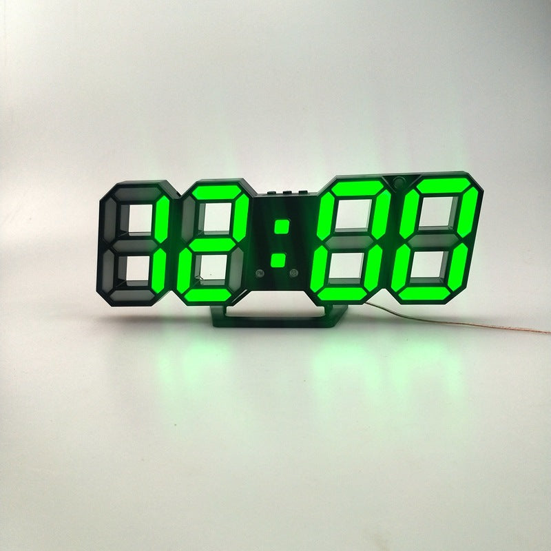 Korean Version Of Electronic Wall Clock Wall Three-dimensional Gadgets Gym From House B Green