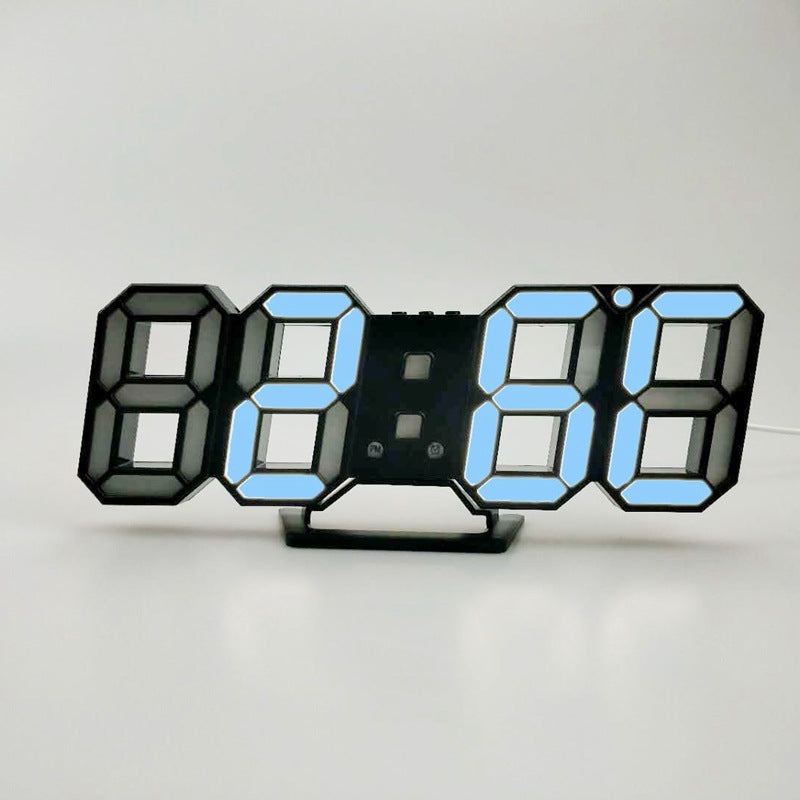 Korean Version Of Electronic Wall Clock Wall Three-dimensional Gadgets Gym From House B Blue