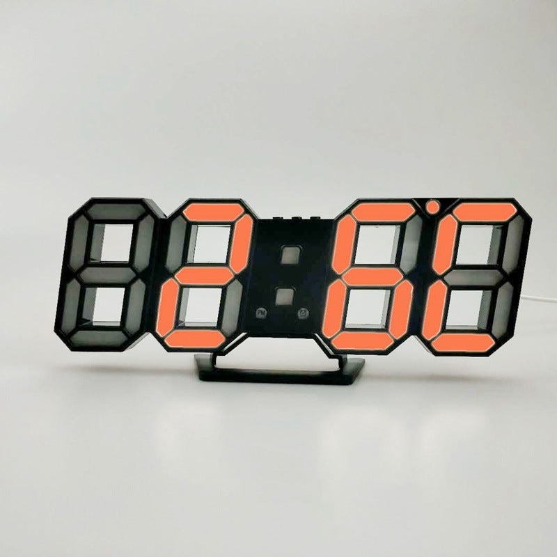 Korean Version Of Electronic Wall Clock Wall Three-dimensional Gadgets Gym From House B Yellow