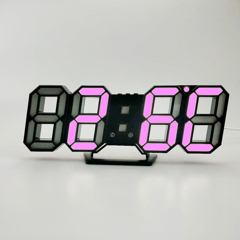 Korean Version Of Electronic Wall Clock Wall Three-dimensional Gadgets Gym From House B Pink