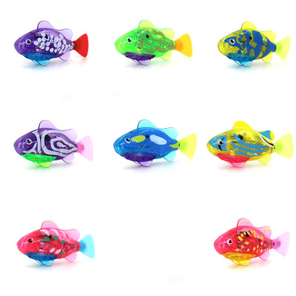 Cat Interactive Electric Fish Water Toy For Indoor Play Swimming Pets dealsniper-net 8 random with lights 1PC