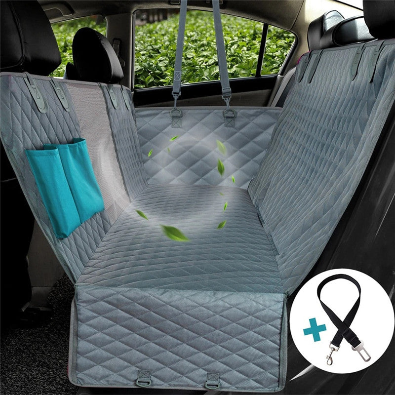 Grey Mesh Waterproof Pet Mat Quilted Cotton Dog Car Mat Pets Gym From House