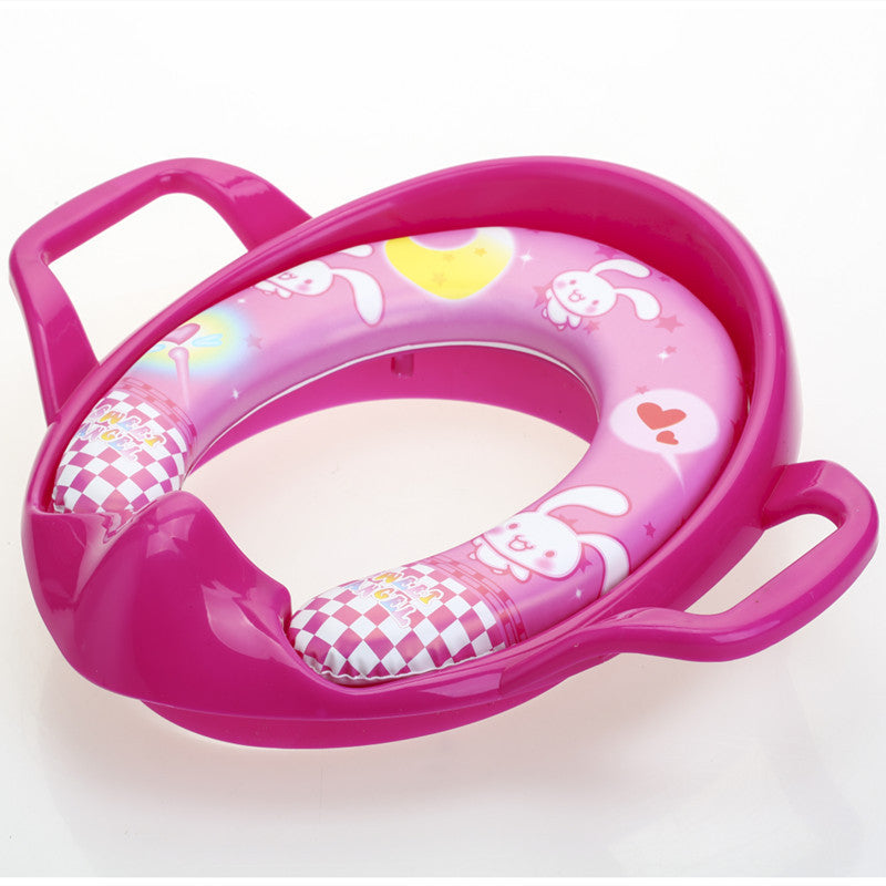 Toilet Seat Baby Seat Toilet Seat Soft Cushion Assist Toilet Seat Kids Gym From House Rose Red