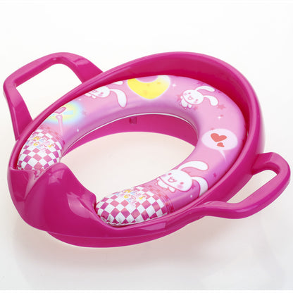 Toilet Seat Baby Seat Toilet Seat Soft Cushion Assist Toilet Seat Kids Gym From House Rose Red