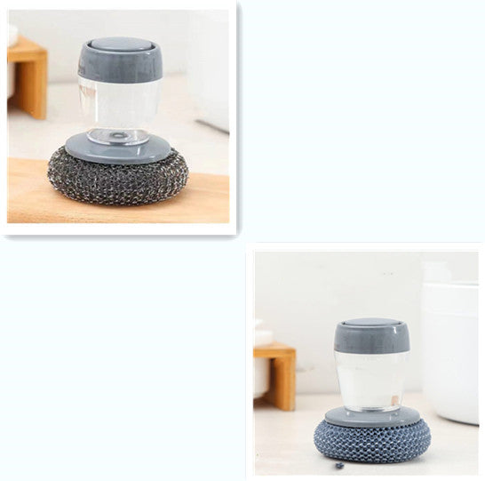 Kitchen Soap Dispensing Palm Brush Cleaner Kitchen DealSniper.net A and B set