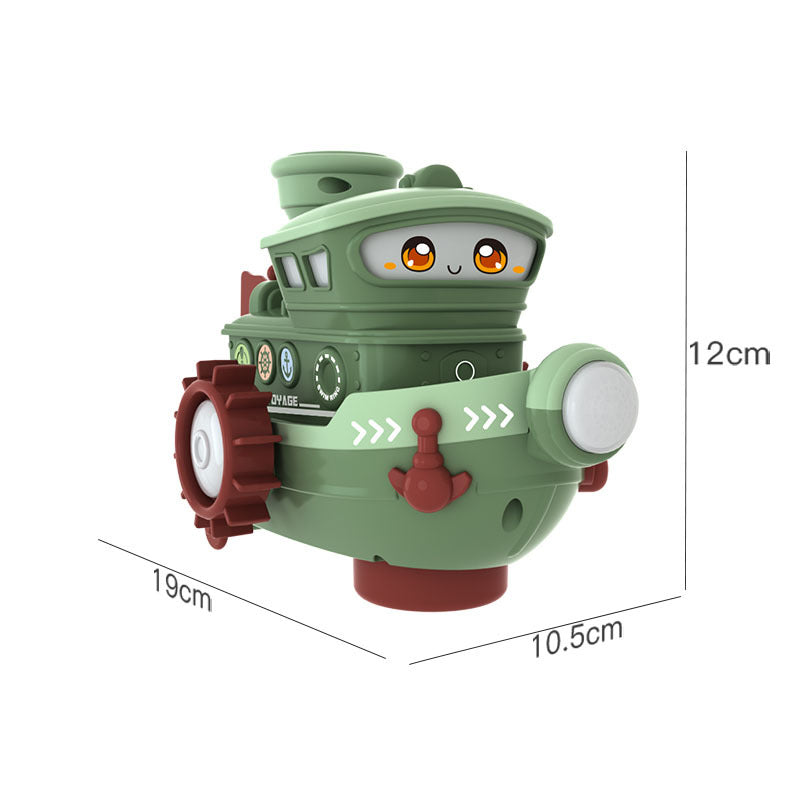 Electric Water Rotating Spray Ship Toys Cartoon Boat Toys Kids DealSniper.net