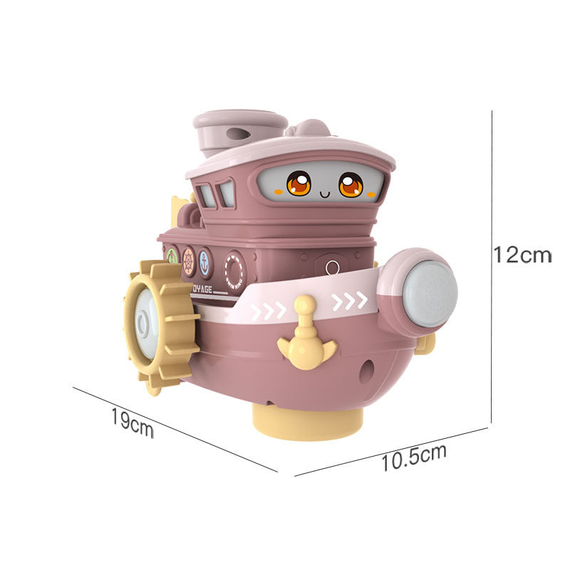 Electric Water Rotating Spray Ship Toys Cartoon Boat Toys Kids DealSniper.net