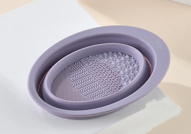Silicone Cosmetic Makeup Brush Cleaning Pad Board Beauty Gym From House Light Purple