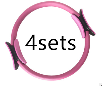 Yoga Fitness Pilates Ring Women Girls Circle Magic Dual Exercise Sports dealsniper-net Pink4sets