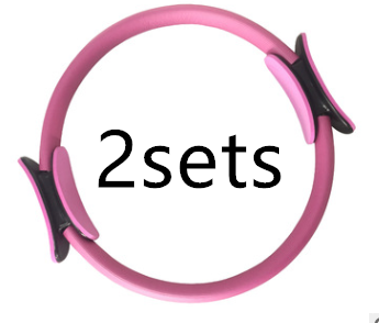 Yoga Fitness Pilates Ring Women Girls Circle Magic Dual Exercise Sports dealsniper-net Pink2sets