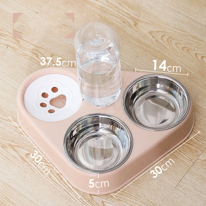 Dog Bowl Double Bowl Automatic Drinking Dog Bowl Pets DealSniper.net